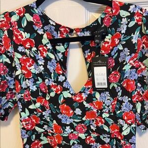 New Look Floral Keyhole Dress